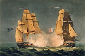 La cattura della Nereide, 21 dicembre 1797, inciso da Thomas Sutherland per 